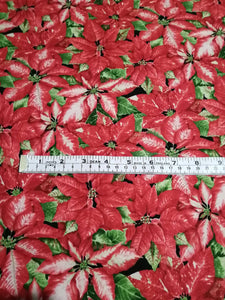 Coton - 115cm (45") - Poinsettia rouge