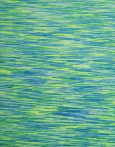 Polyester brossé - 150cm (60") - Chiné vert fluo et bleu ciel