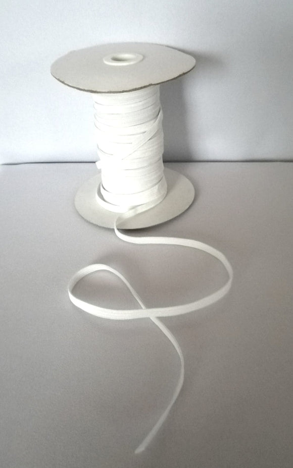 Élastique tricoté blanc 6mm