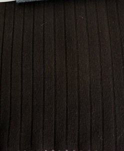 Polyester brossé côte - 150cm (60") - Noir